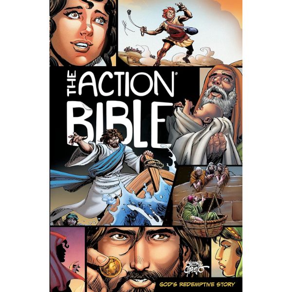 The Action Bible: God's Redemptive Story, an illustrated Bible making a perfect Christian Easter gift for kids.