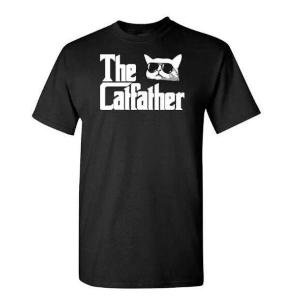 The Catfather Shirt, a punny take on The Godfather, perfect for funny Father's Day gifts.