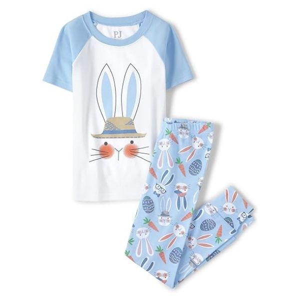 The Children's Place Baby Girls' Short Sleeve Top & Pants Easter Family Pajama Set creates cozy Easter memories for the whole family.