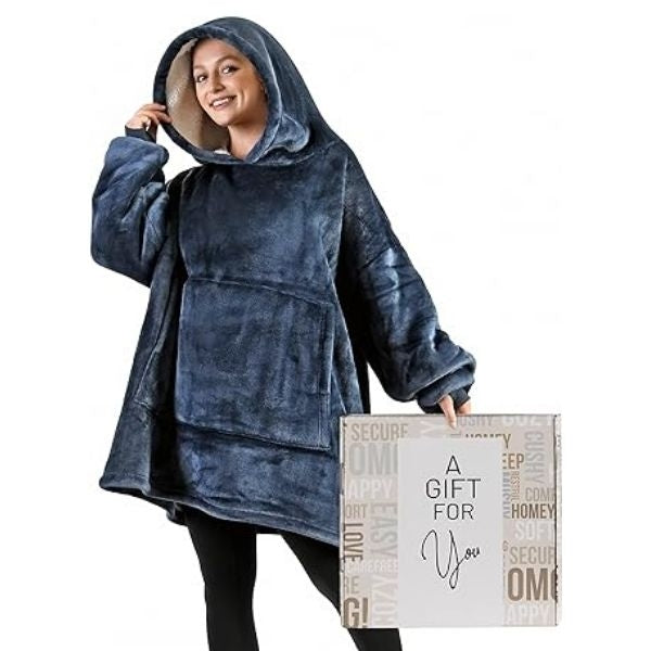 The Comfy wearable blanket, an ultimate comfort best friend gift for lounging.