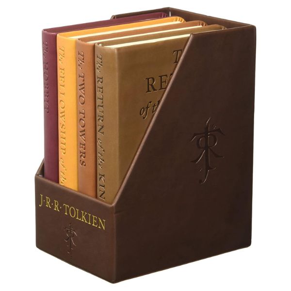 Deluxe boxed set of The Hobbit and The Lord of the Rings, a thoughtful retirement gift for book lovers.