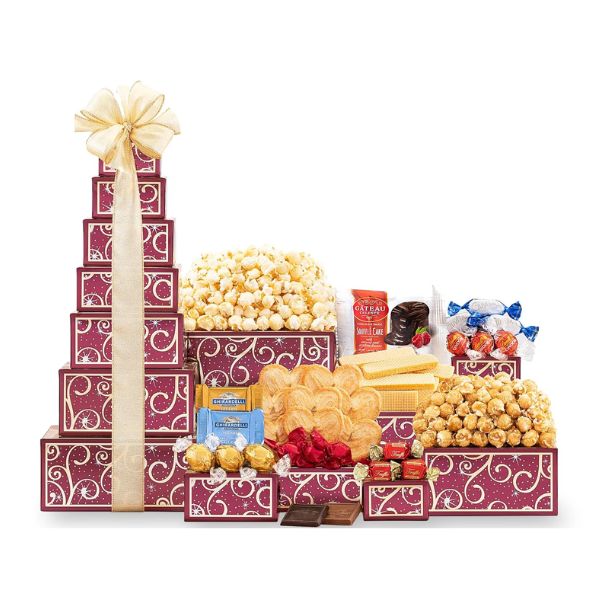 Elevate your appreciation with The Tower of Sweets by Wine Country Gift Baskets.