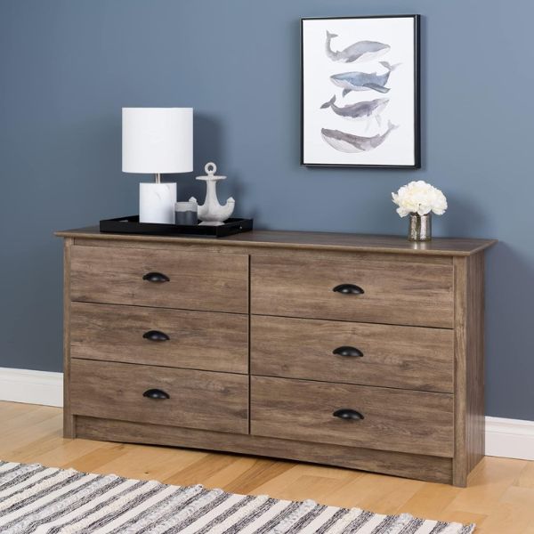 The Traditional 6 Drawer Double Dresser for Bedroom blends style and utility in mother of the bride gifts.