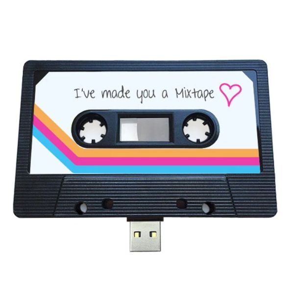 TheBlankRecordStore Retro USB Mixtape, a nostalgic and personalized gift for music-loving couples.