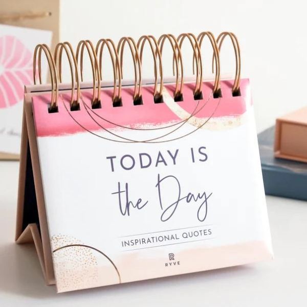 ‘Today is the Day' Inspirational Flip Calendar, a motivational new job gift
