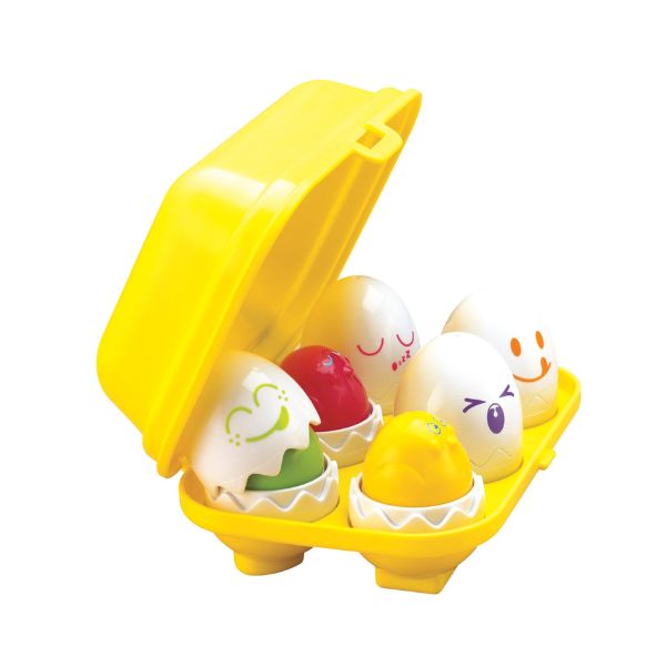 Toomies Hide & Squeak Eggs, an Easter playtime essential for babies, combines hide-and-seek fun with adorable squeaks.