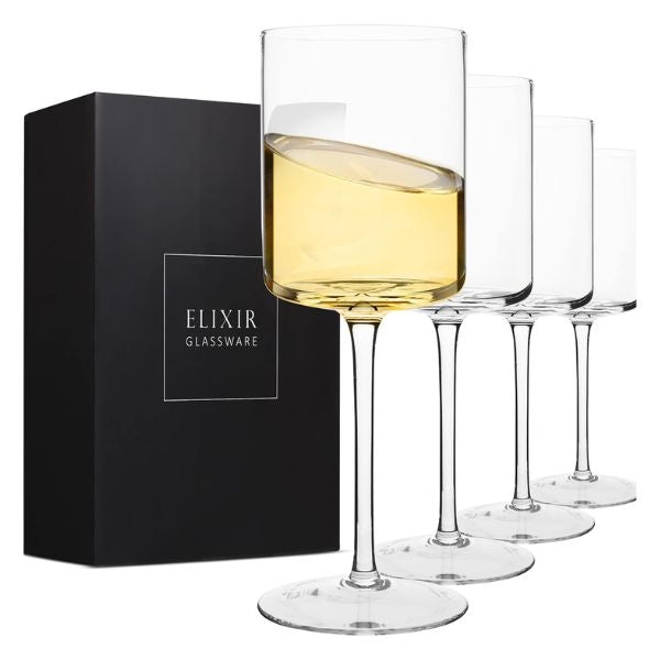 Trendy Wine Glass Set, an elegant and modern gift for boyfriends' parents, ideal for wine connoisseurs.