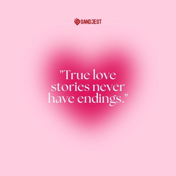 A simple, elegant true love quote for couples set against a soft background, celebrating the union of two hearts.