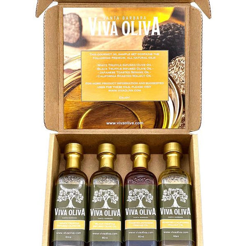 Infuse culinary delight into your son's kitchen with the Truffle Infused Olive Oil Sampler, redefining Gifts for Son with gourmet surprises.