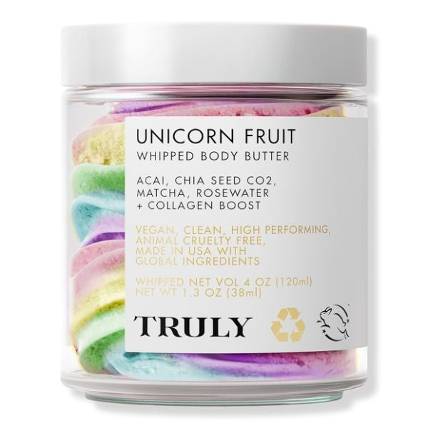 Truly Unicorn Fruit Whipped Body Butter is a magical Valentine's gift for daughters who adore skincare.
