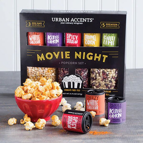 Urban Accents MOVIE NIGHT Popcorn, a cinematic treat in Simple Father's Day Gift Ideas.