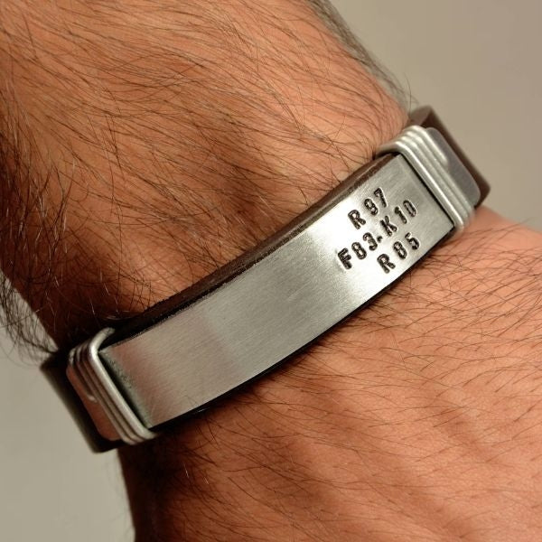 Valentine Bracelet for Him, a personalized accessory making a meaningful Valentine's Day gift for your beloved husband.