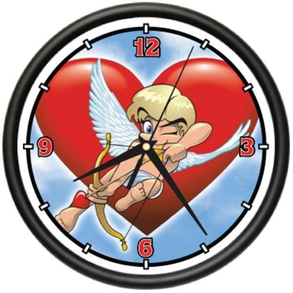 Valentine's DAY Cupid Wall Clock - A Valentine's Day Cupid wall clock to add a touch of love to your friend's home.