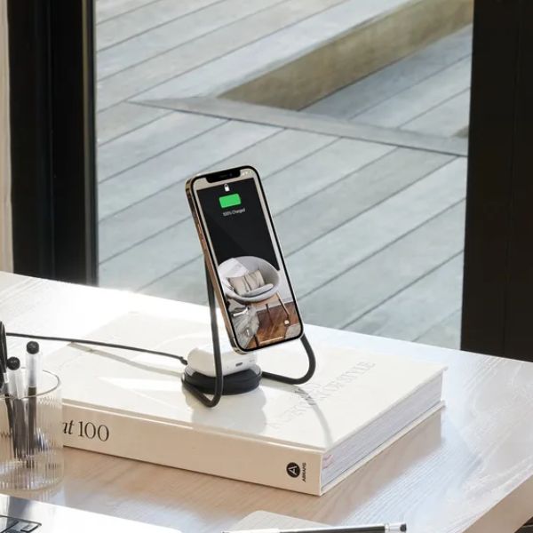 Vertical Charging Station, ensuring devices are ready for long distance chats.