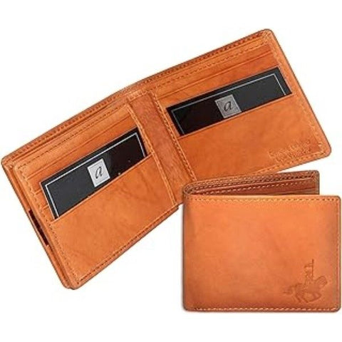 Embossed Leather Wallet with Military Logo