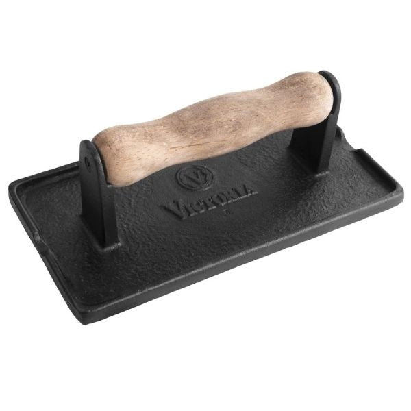 Victoria Cast-Iron Grill Press, perfect for dads who enjoy cooking