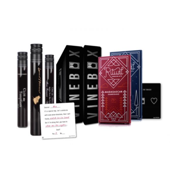 Vinebox Chocolate Pairing Collection offers a perfect blend of wine and chocolate.