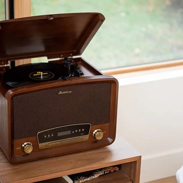 Immerse her in nostalgia with the Vintage-Inspired Record Player, a romantic Valentine's Day gift for her