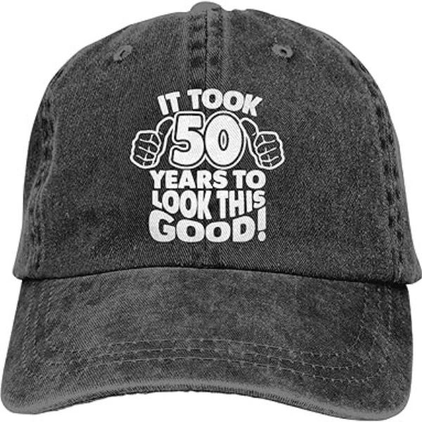 Retro-inspired Vintage Style 50th Birthday Baseball Cap - cool headwear for dad's big day.