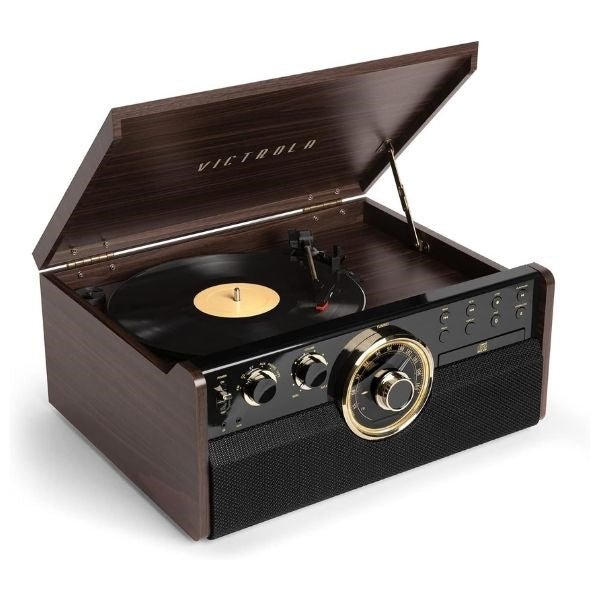 Vintage Vinyl Record Player, a classic gift for husbands who appreciate the warmth of analog music, creating timeless moments.