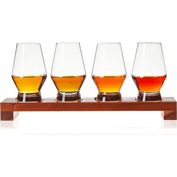 Viski Spirit Tasting Flight Kit, a perfect Fathers Day gift from son for dads who appreciate premium spirits and exquisite tasting experiences.