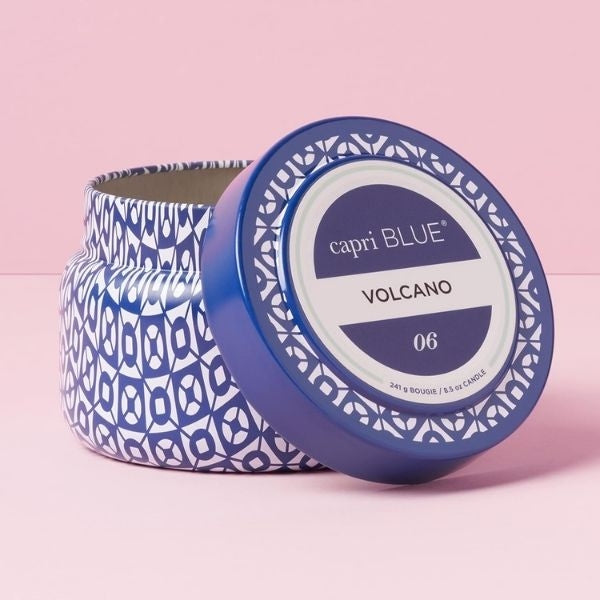 Volcano-scented candle for creating a tranquil atmosphere in grandma's home.