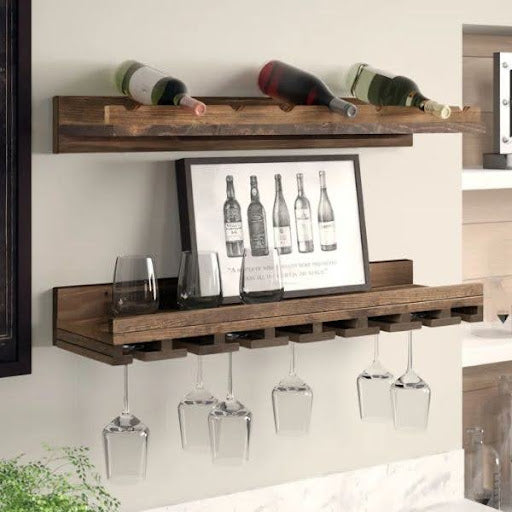 The Wall Mounted Wine Rack as a space-saving and chic addition to your girlfriend's mom's home