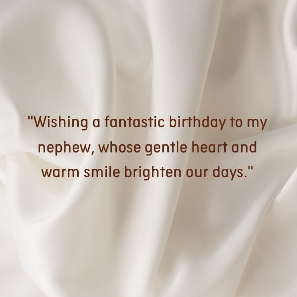 Heartfelt birthday greetings expressing warmth for a beloved nephew