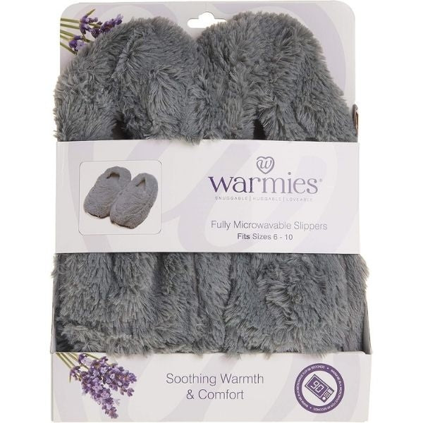 Cozy Warmies slippers, microwavable for warmth and comfort, for a pampered grandma.