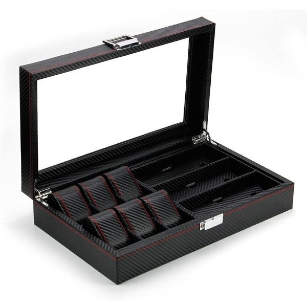 Refined Watch Box, an exceptional Valentine's Day gift for a dad's timepiece collection, ensuring organization and elegance.