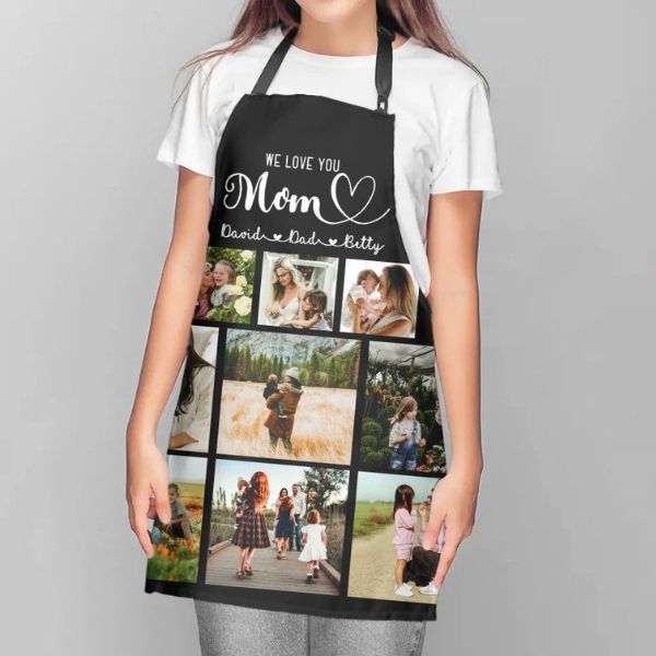 We Love You Mom Cooking Apron 50th birthday gift ideas for mom