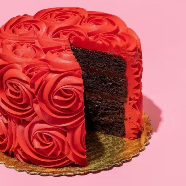 Sweeten your celebration with the We Take the Cake Red Rose Chocolate Cake, a decadent and romantic anniversary treat for your wife.