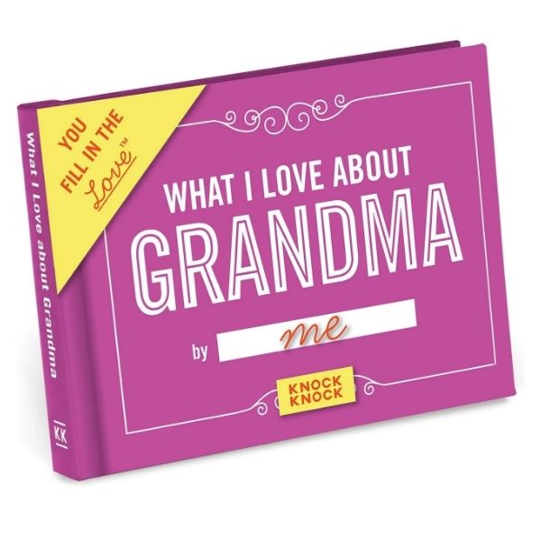 What I Love About Grandma Fill In The Blank Journal, a heartwarming mothers day gifts for grandma.