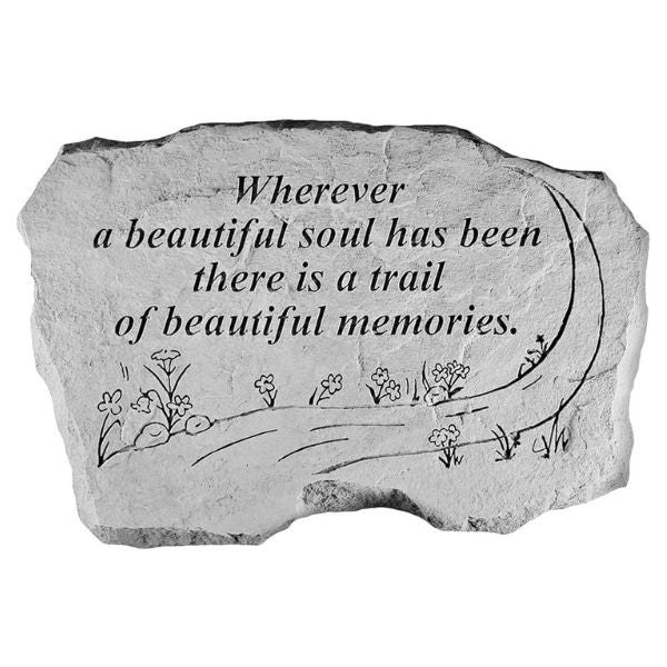 Beautiful Soul Garden Stone, a durable outdoor memorial gift for reflection.