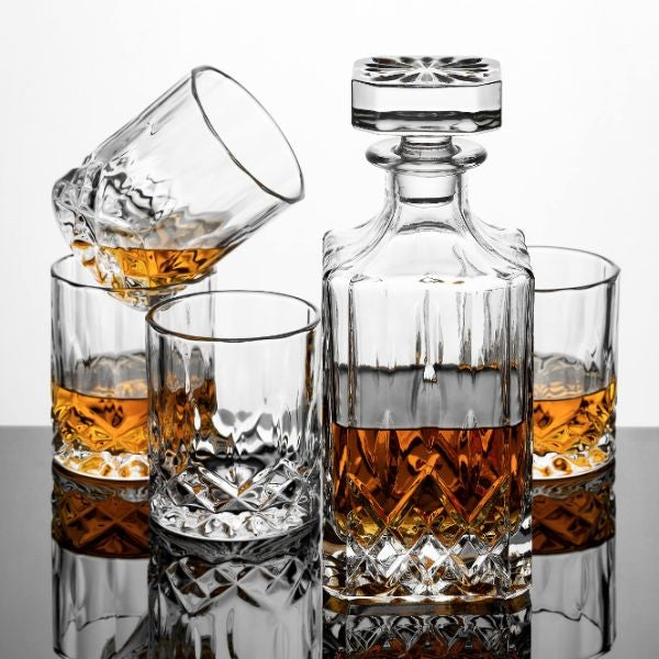 Whiskey Decanter Set, a sophisticated last-minute Father's Day gift for dads who savor their spirits.