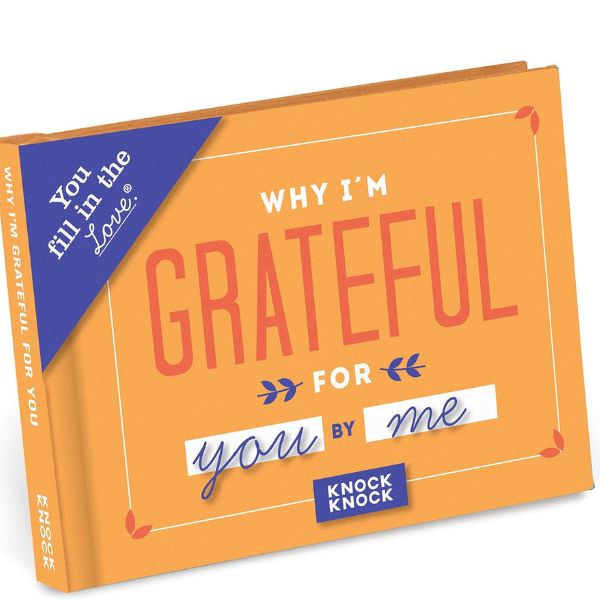 "Why I'm Grateful for You Fill in the Love Book," a heartfelt father's day gift to husband, full of personalized messages.
