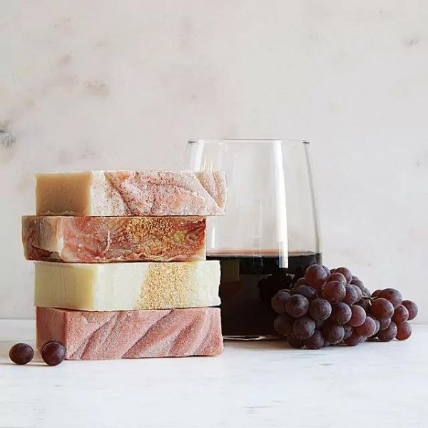 Wine soaps set of 4, an indulgent and unique gift under $50 for her.