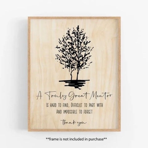 Wood Art Print for Your Bosss Office christmas gift for boss