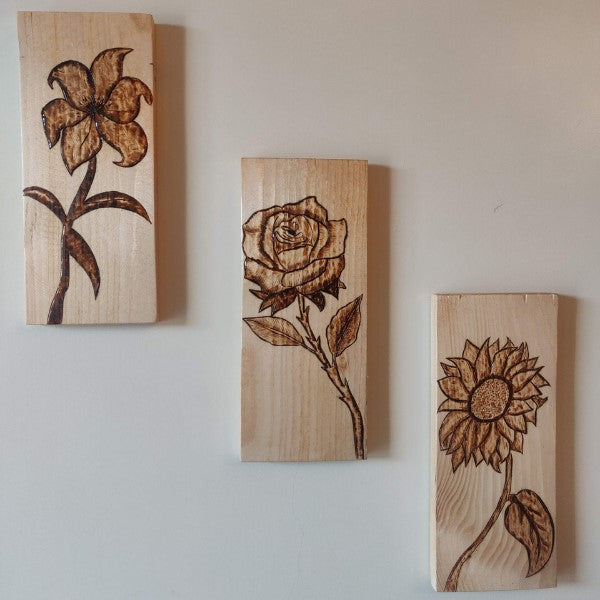 Unique wood burning art, a symbol of warmth and love in a Diy gift for mom, crafted with precision and care.