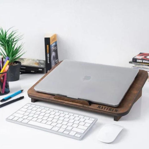 Minimalist Wood Laptop Desk Stand, a practical and chic new job gift