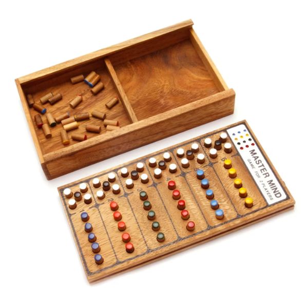 Wooden Mastermind Game - a classic brain teaser for grandad birthday gifts.