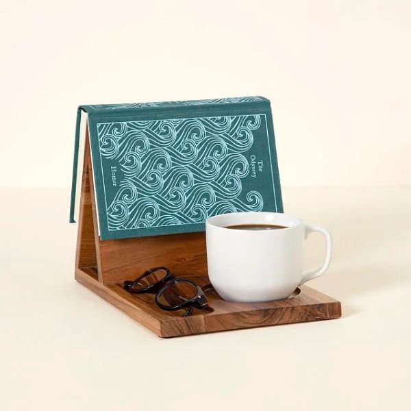 Wooden Reading Valet, a perfect organizer for book lovers and a great gift for son's girlfriend.