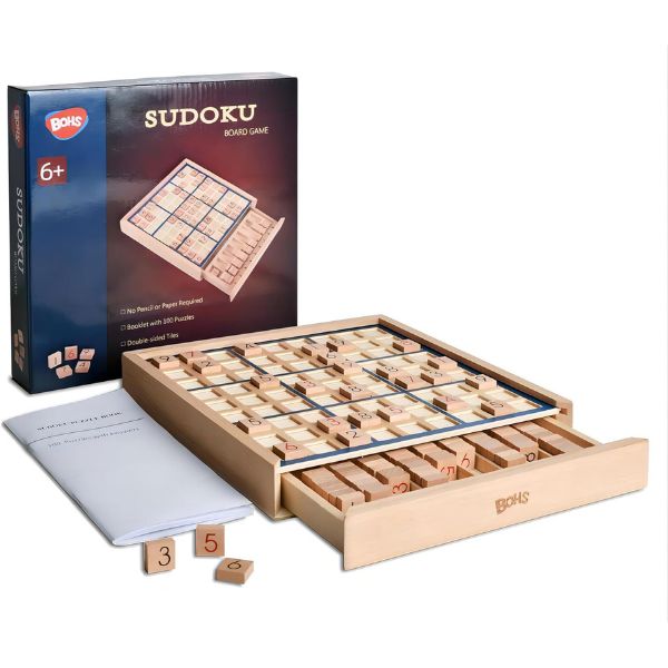 Keep Grandpa's mind sharp with the challenging Wooden Sudoku Board Game.