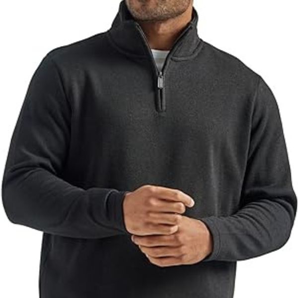 Wrangler Authentics Men's Long Sleeve Fleece Quarter-Zip combines comfort and style for Father's Day.