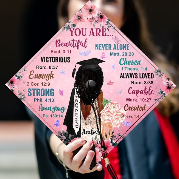 You Are Beautiful Graduation Cap with an inspiring graduation cap idea.