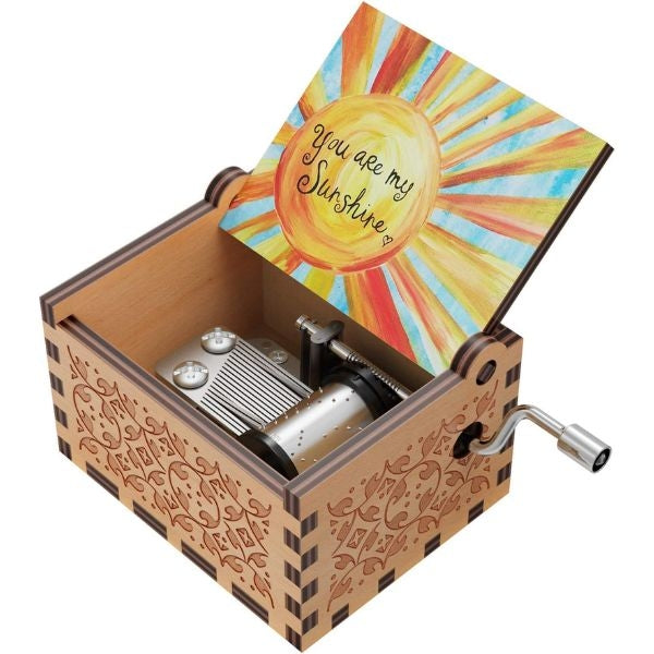 A charming and nostalgic 'You are My Sunshine' Music Box, a sweet reminder of a mother's love and the joy she brings to her child's life.