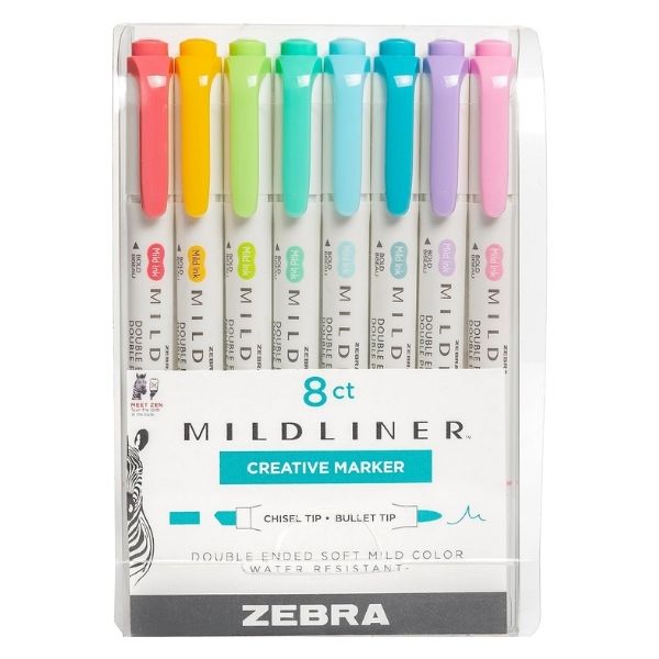 Highlight important details with Zebra Pen Mildliner Double Ended Highlighter Set, an essential part of teacher valentine gifts.
