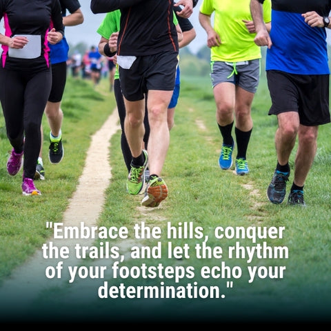 A runner traversing a cross-country path embodies the spirit of cross country running motivational quotes.