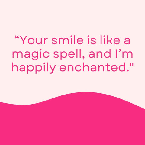 Enchanting quote on a pink background highlights cute crush quotes.