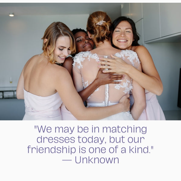 Cute quotes for bridesmaids to share during heartfelt wedding moments with your bridal party.